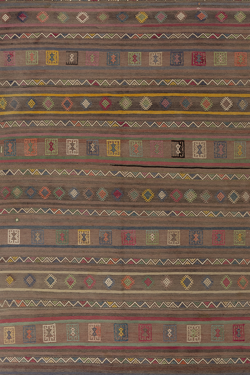 Vintage Oriental Turkish Gabbeh Kilim Rug