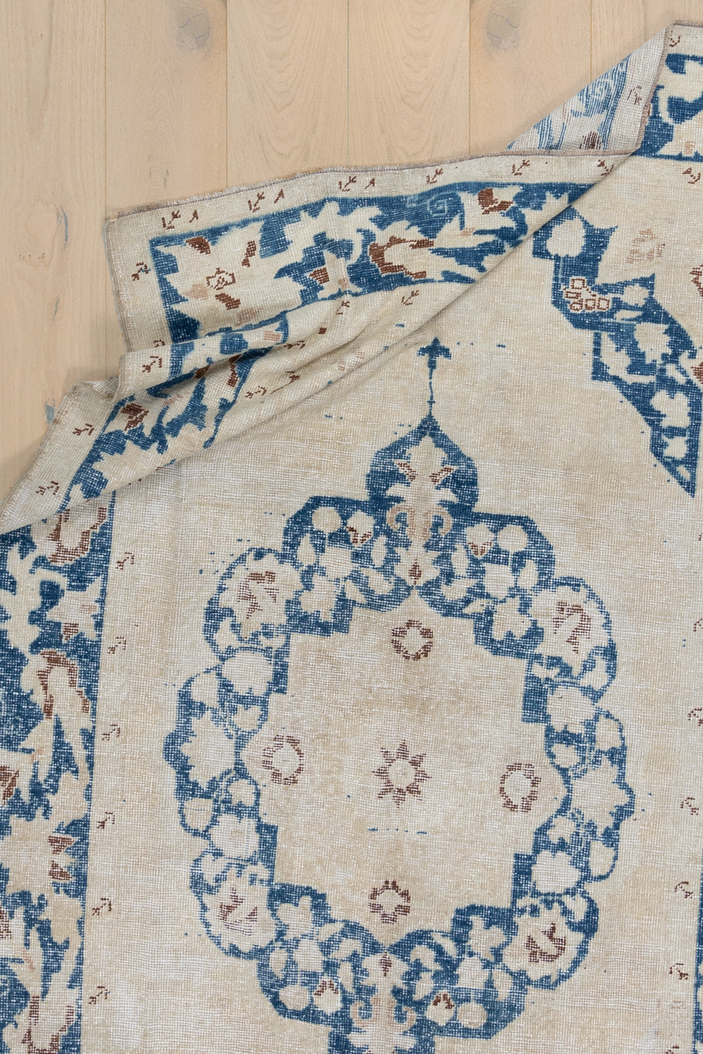 Vintage Navy Blue Anatolian Rug