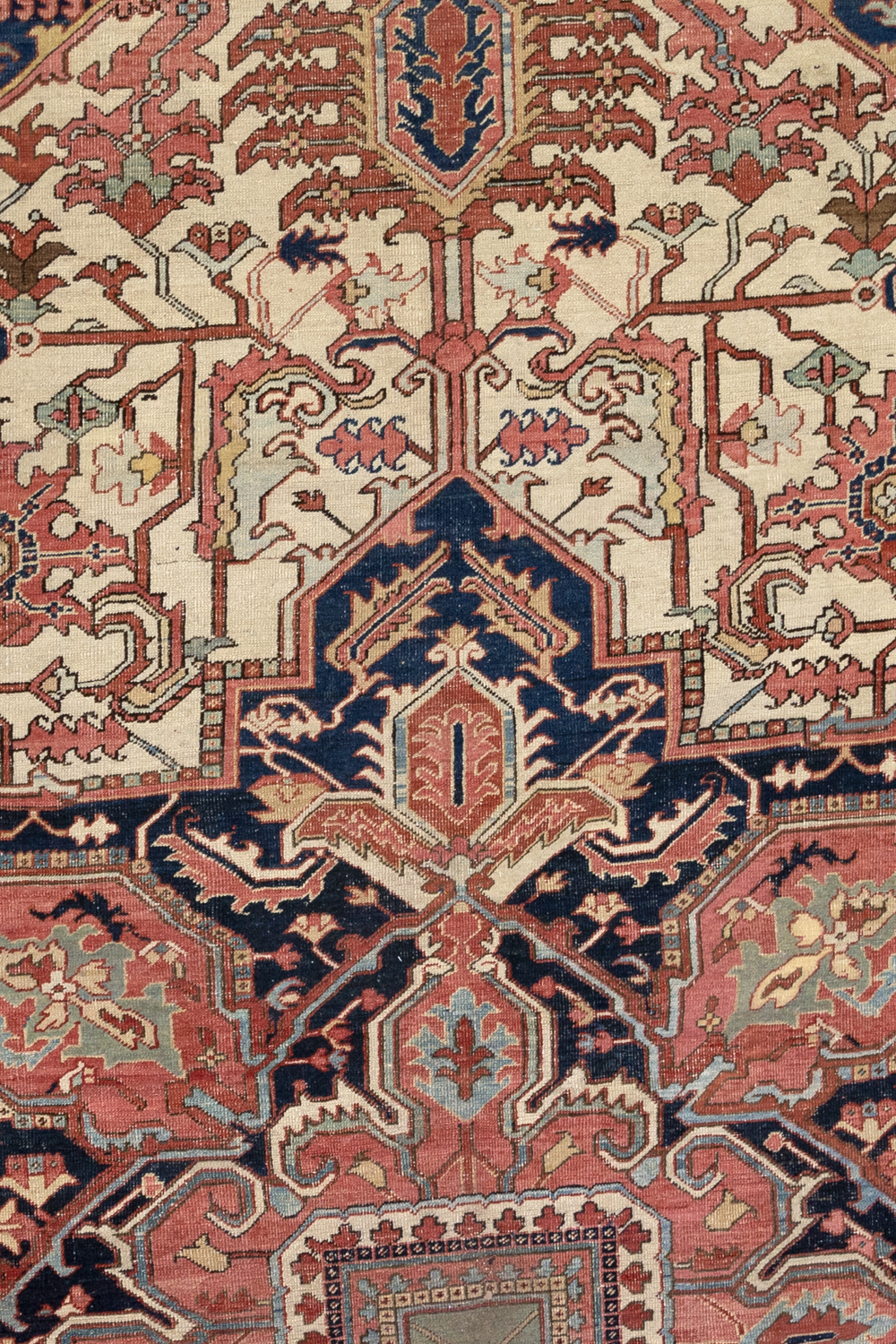 Antique Persian Palace Serapi Rug