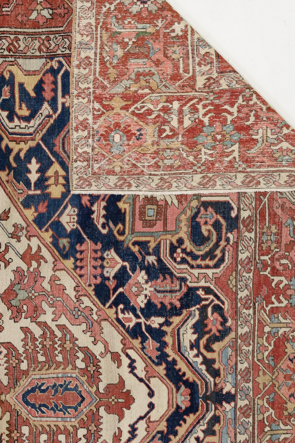 Antique Persian Palace Serapi Rug