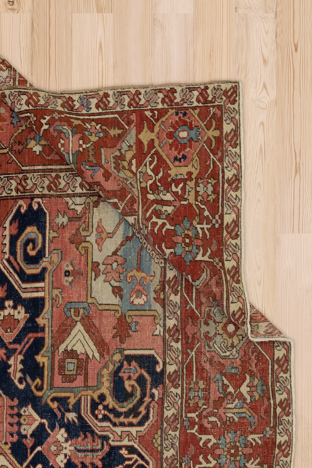 Antique Persian Palace Serapi Rug