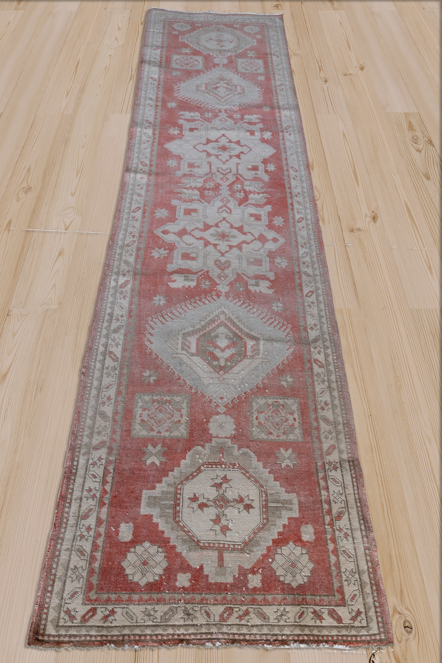 Vintage Caucasian Runner Rug