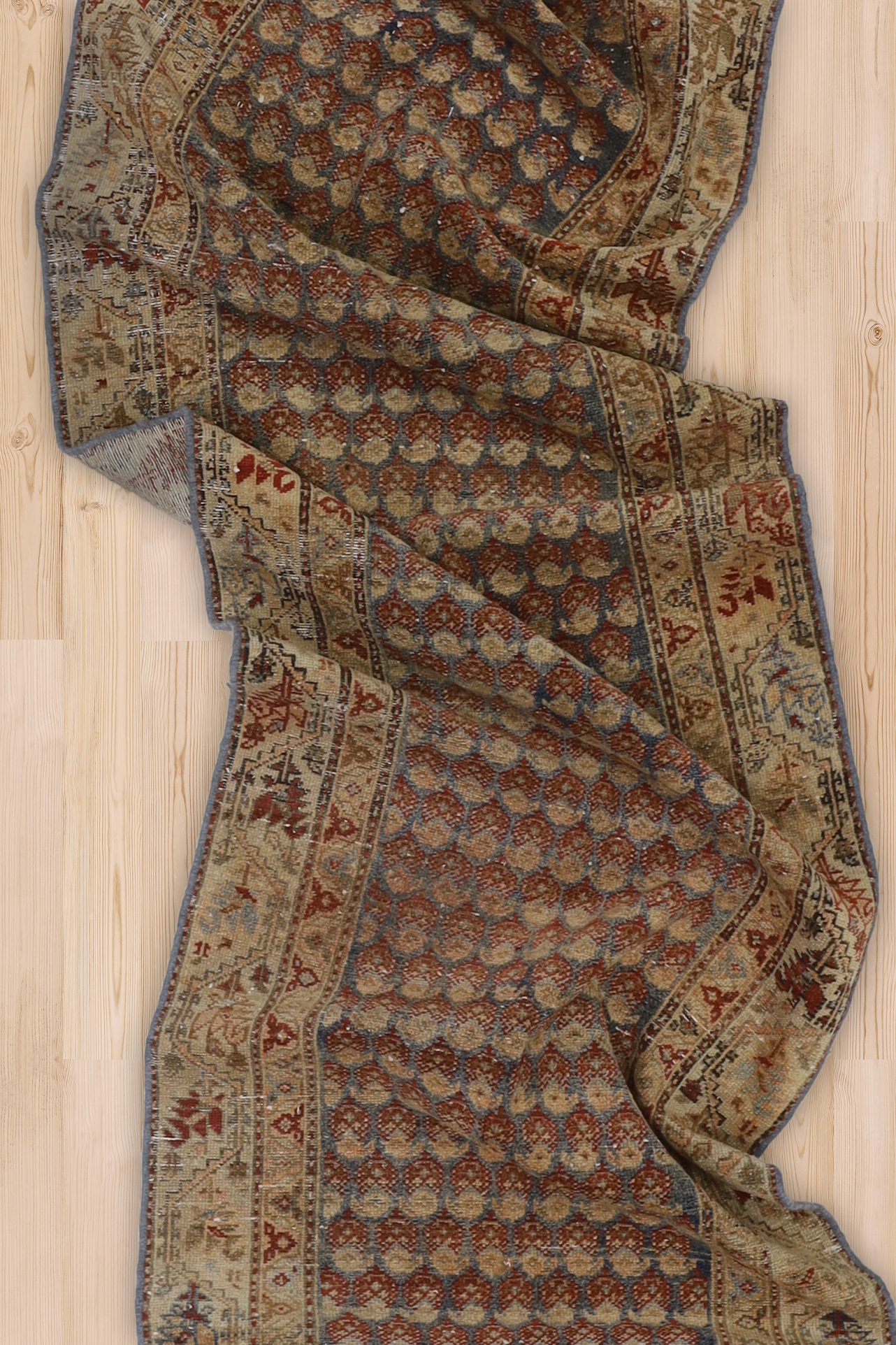 Antique Oriental Boteh Runner Rug
