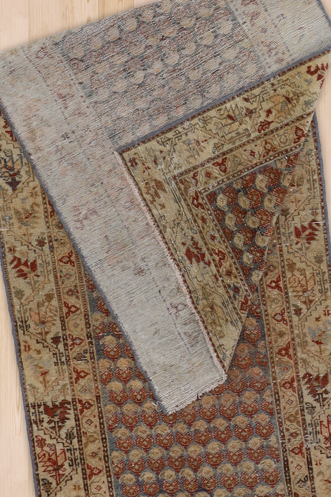 Antique Oriental Boteh Runner Rug