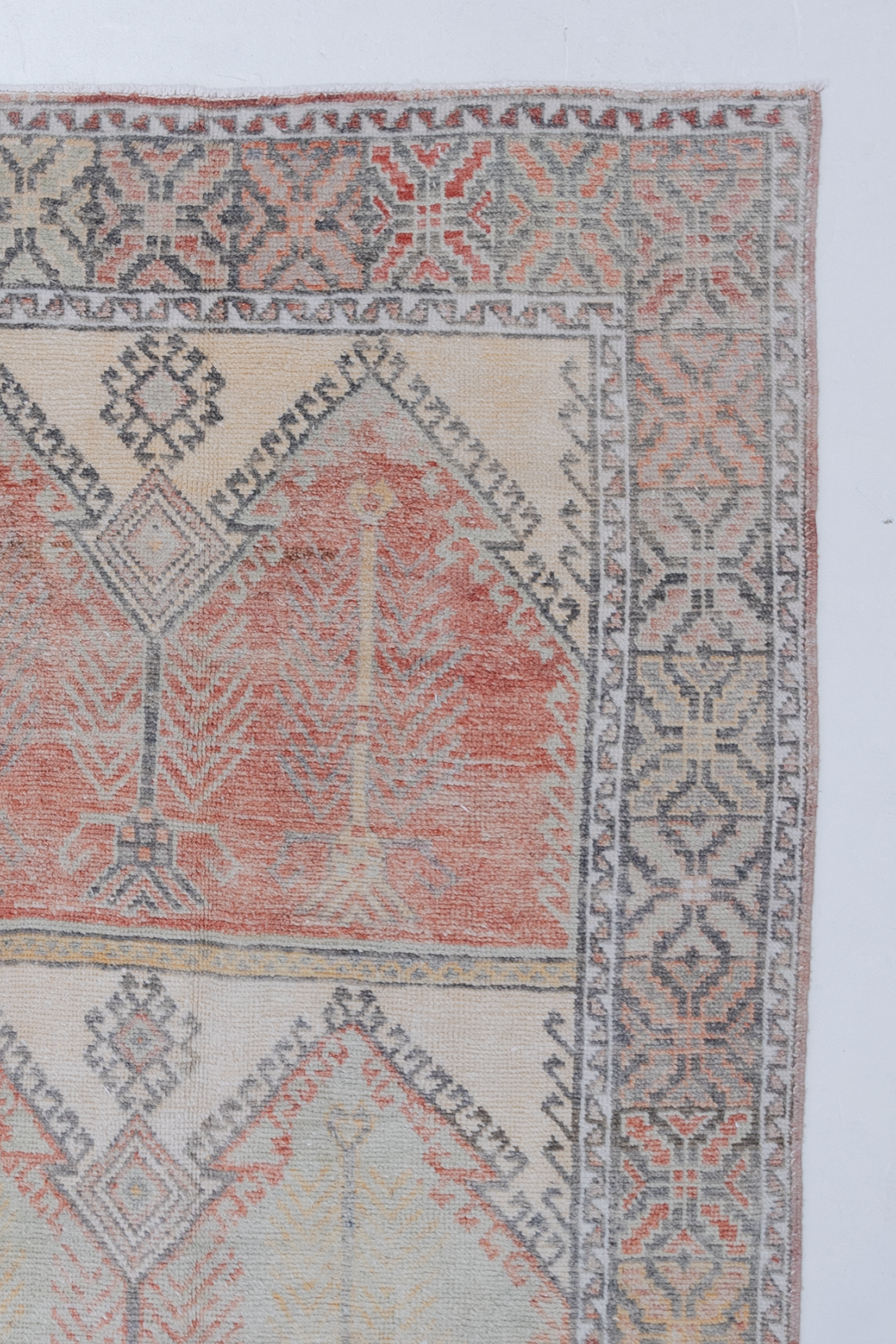 Vintage Pastel Anatolian Gallery Runner Rug
