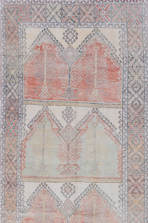 Vintage Pastel Anatolian Gallery Runner Rug