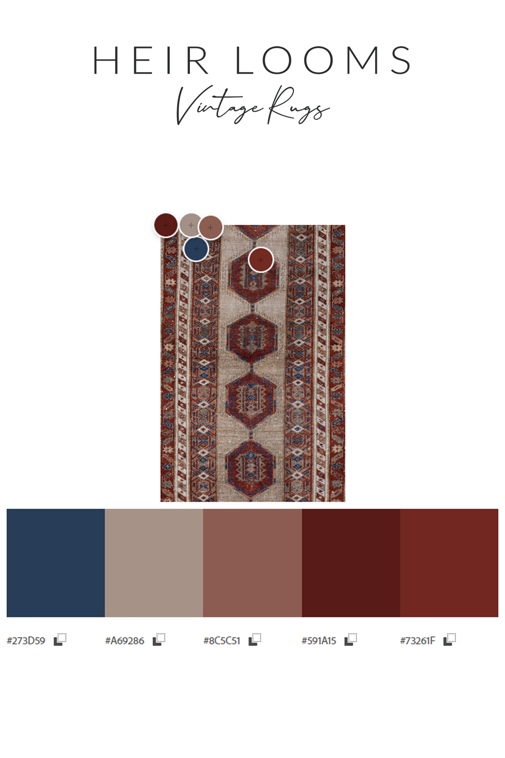 Vintage Persian Serab Runner Rug