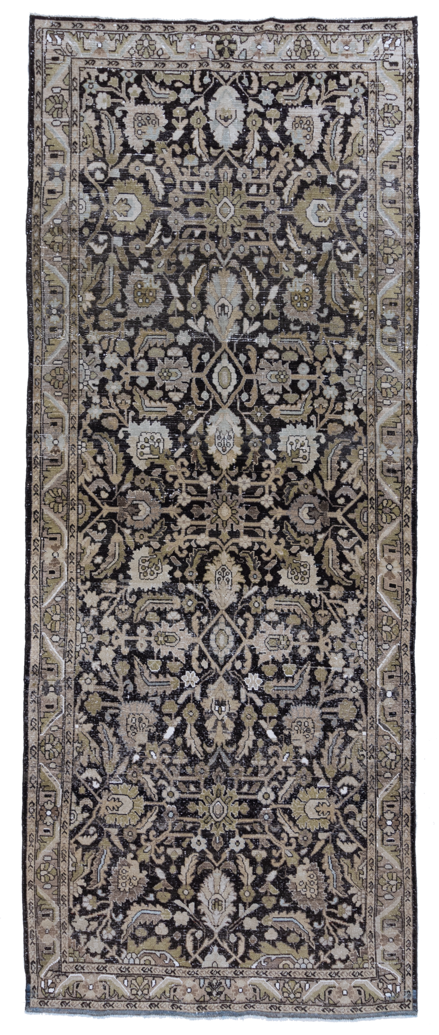 Antique Persian Mahal Gallery Runner Rug