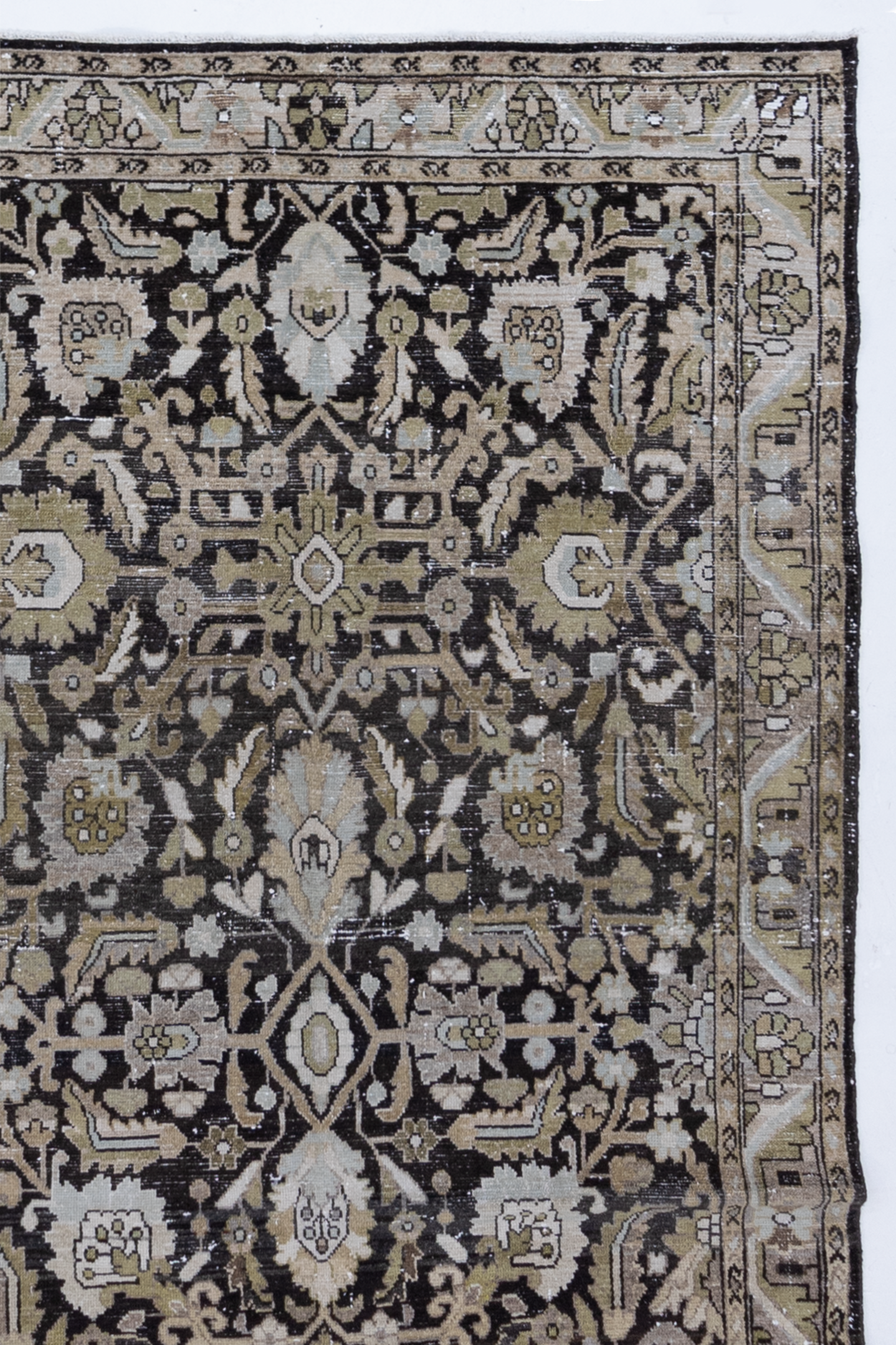 Antique Persian Mahal Gallery Runner Rug