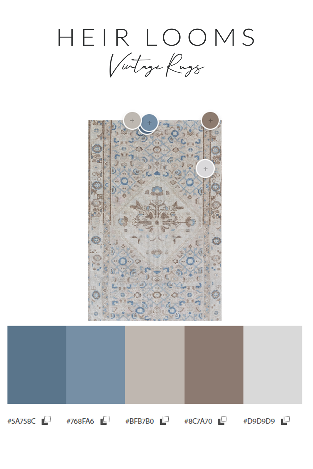 Vintage Persian Tabriz Runner Rug