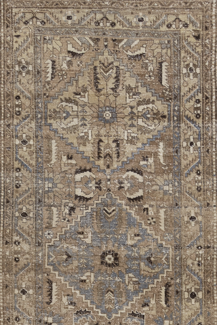 Vintage Persian Heriz Runner Rug
