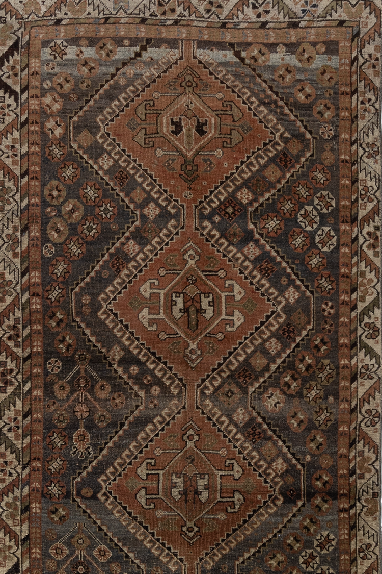Antique Persian Shiraz Scatter Rug