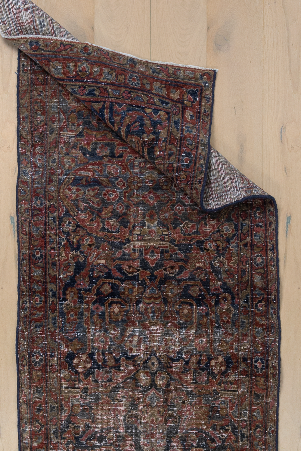 Antique Persian Mustafi Mahal Runner Rug