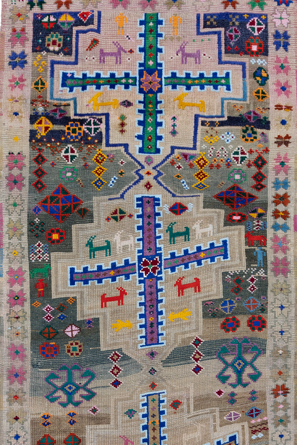 Vintage Turkish Anatolian Herki Runner Rug