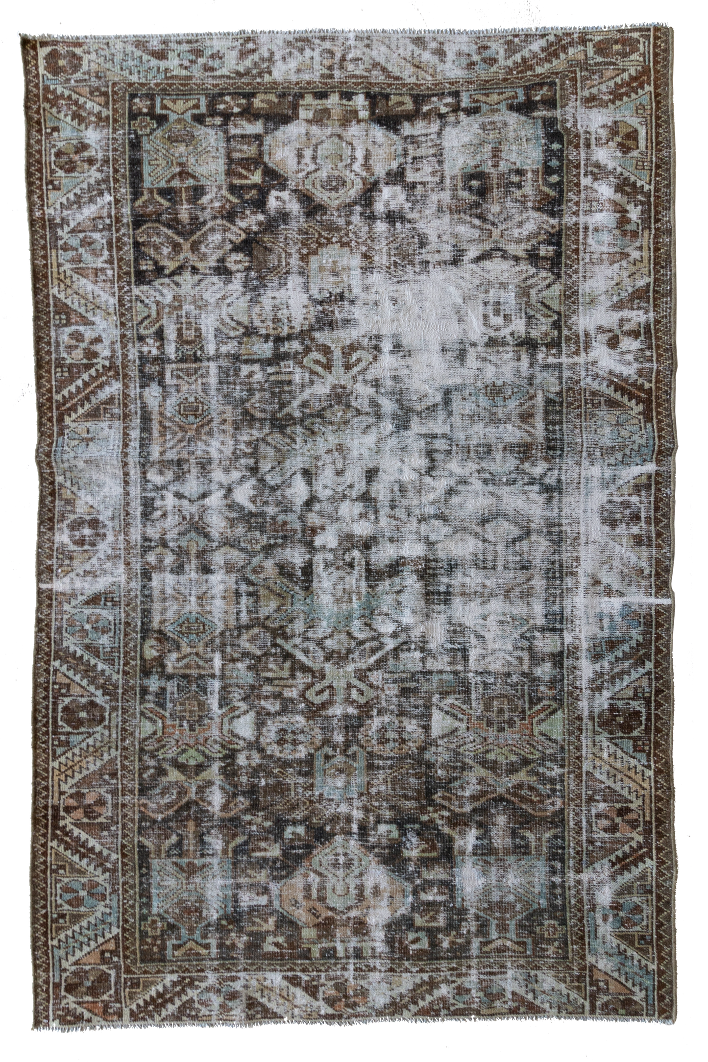 Moody Antique Persian Mahal Rug
