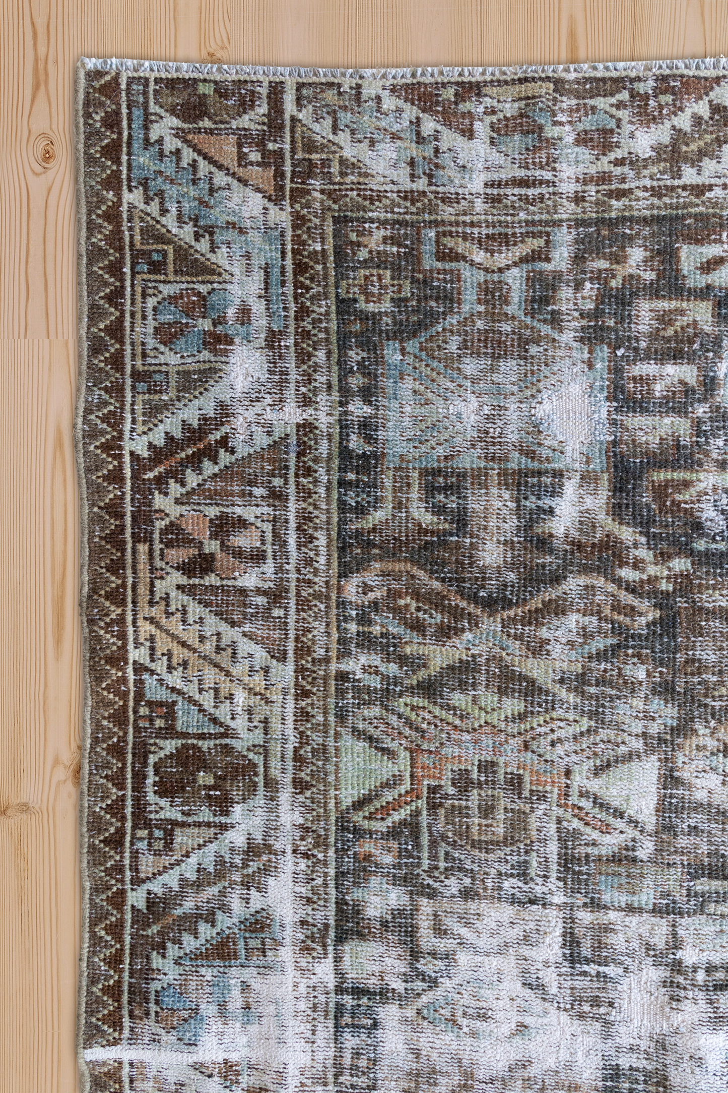 Moody Antique Persian Mahal Rug