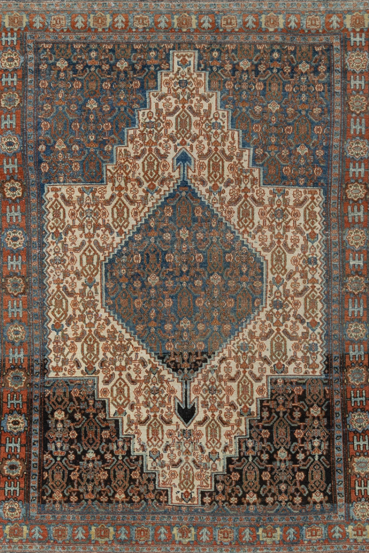 Vintage Persian Senneh Rug