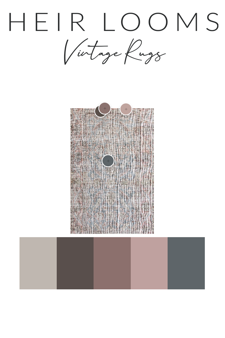 Distressed Vintage Oushak Rug