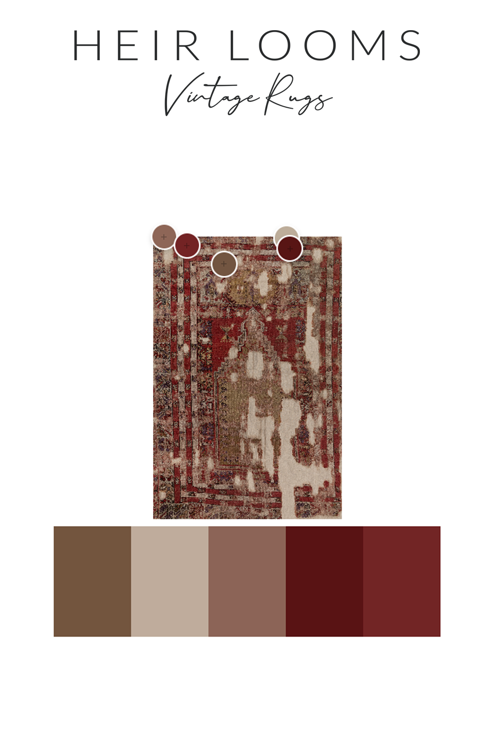 Antique Anatolian Rug Fragment on Linen