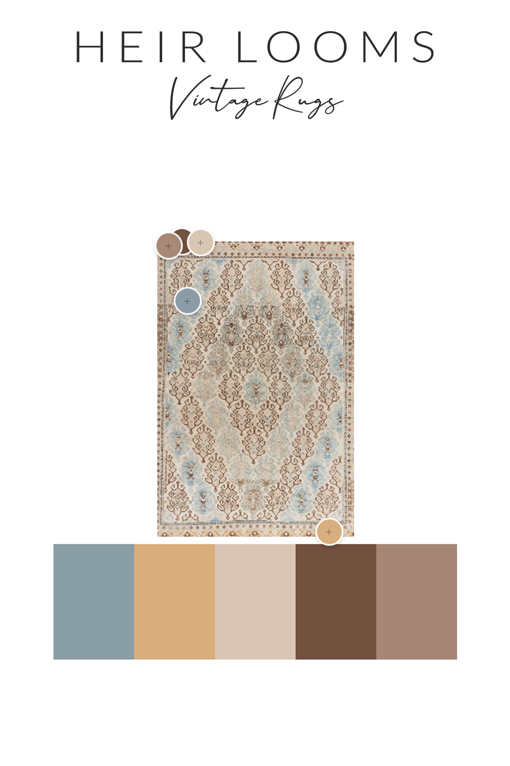 Vintage Persian Kashan Rug