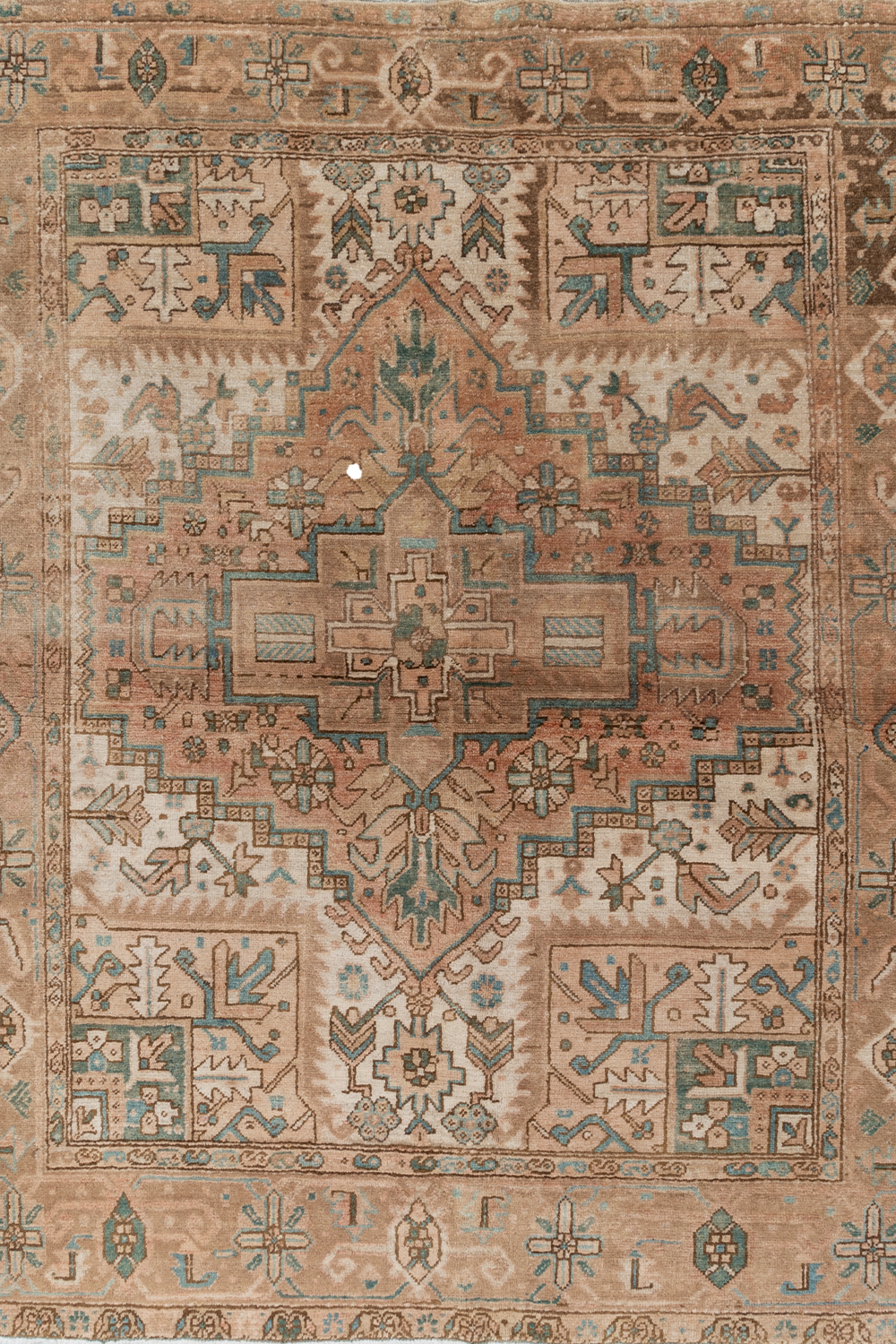 Vintage Persian Heriz Scatter Rug