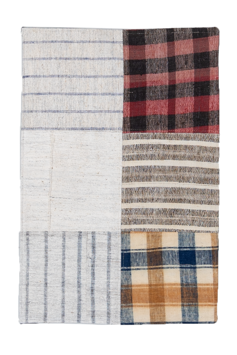 Small Vintage Turkish Patchwork Rug
