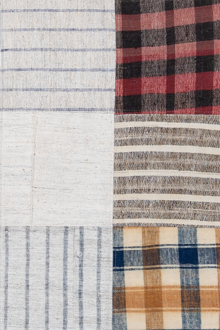 Small Vintage Turkish Patchwork Rug