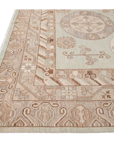 Modern Khotan Style Wool Rug 12 X 20