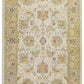 Modern Turkish Oushak Beige Handmade Floral Wool Rug