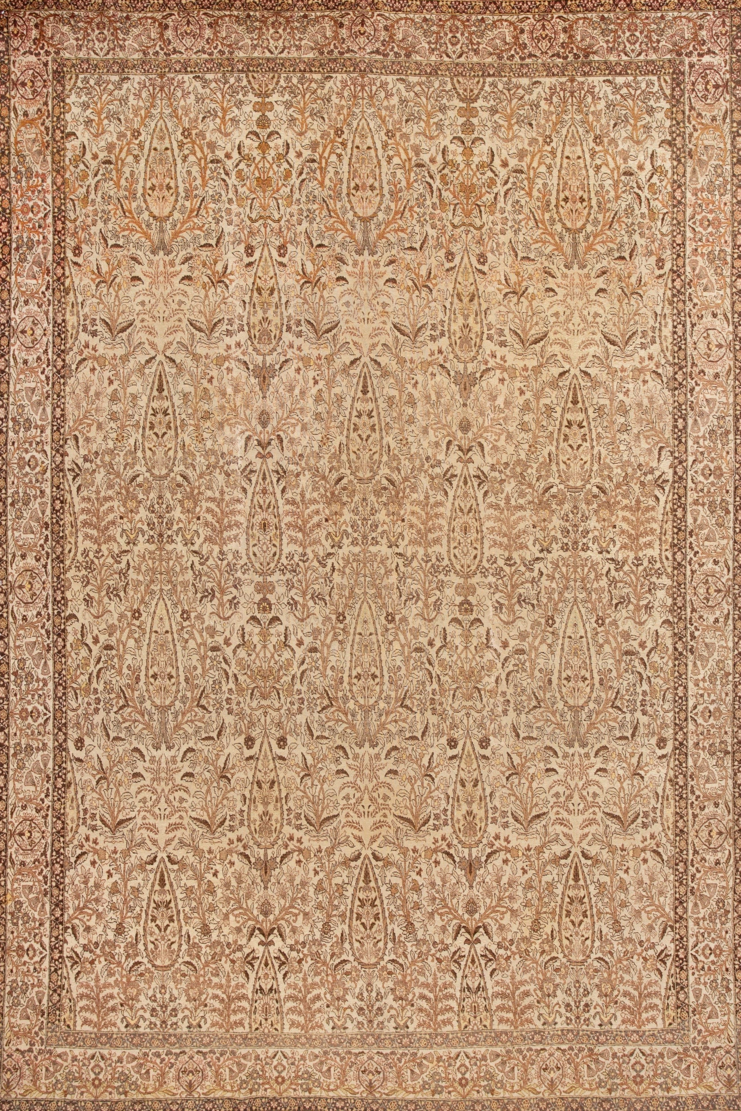 Antique Tabriz Wool Rug 9 X 13
