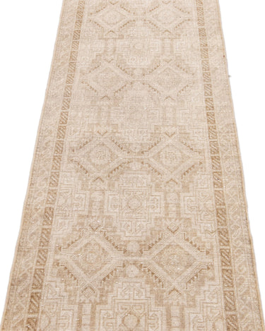 Antique Sivas Handmade Allover Motif Beige Wool Runner