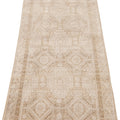 Antique Sivas Handmade Geometric Motif Beige Wool Runner