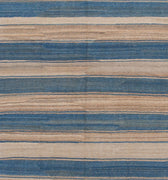 Modern Striped Flat-Weave Wool Rug 7 X 10