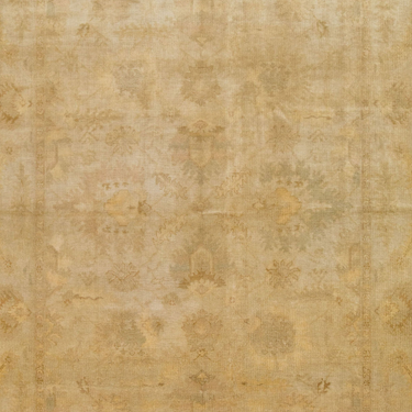 Vintage Turkish Oushak Wool Rug 9 x 12