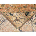 Antique Indian Agra Handmade Medallion Motif Peach Oversize Wool Rug