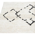 Ivory Modern Moroccan Handmade Minimalism Center Design Wool Rug