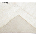 Ivory Modern Moroccan Handmade Minimalism Center Design Wool Rug