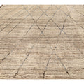 Brown Modern Moroccan Style Handmade Tribal Pattern Boho Wool Rug
