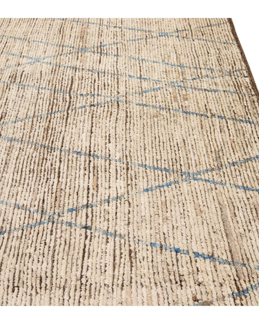 Brown Modern Moroccan Style Handmade Tribal Pattern Boho Wool Rug