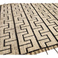 Beige Modern Moroccan Style Handmade Black Boho Pattern Wool Rug