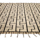 Beige Modern Moroccan Style Handmade Black Boho Pattern Wool Rug