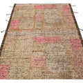 Boho Modern Moroccan Style Handmade Abstract Designed Brown Wool Runner