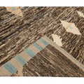 Modern Brown Moroccan Style Handmade Geometric Motif Wool Rug