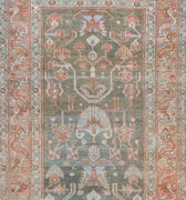 Antique Malayer Wool Runner 4 X 10