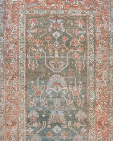 Antique Malayer Wool Runner 4 X 10