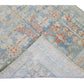 Vintage Malayer Handmade Medallion Floral Distressed Blue Wool Runner