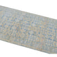 Vintage Malayer Handmade Medallion Floral Distressed Blue Wool Runner