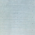 Modern Gabbeh Style Hand-Loom Minimalist Pattern Light Blue Wool Rug