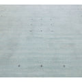 Modern Gabbeh Style Hand-Loom Minimalist Pattern Light Blue Wool Rug