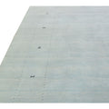 Modern Gabbeh Style Hand-Loom Minimalist Pattern Light Blue Wool Rug